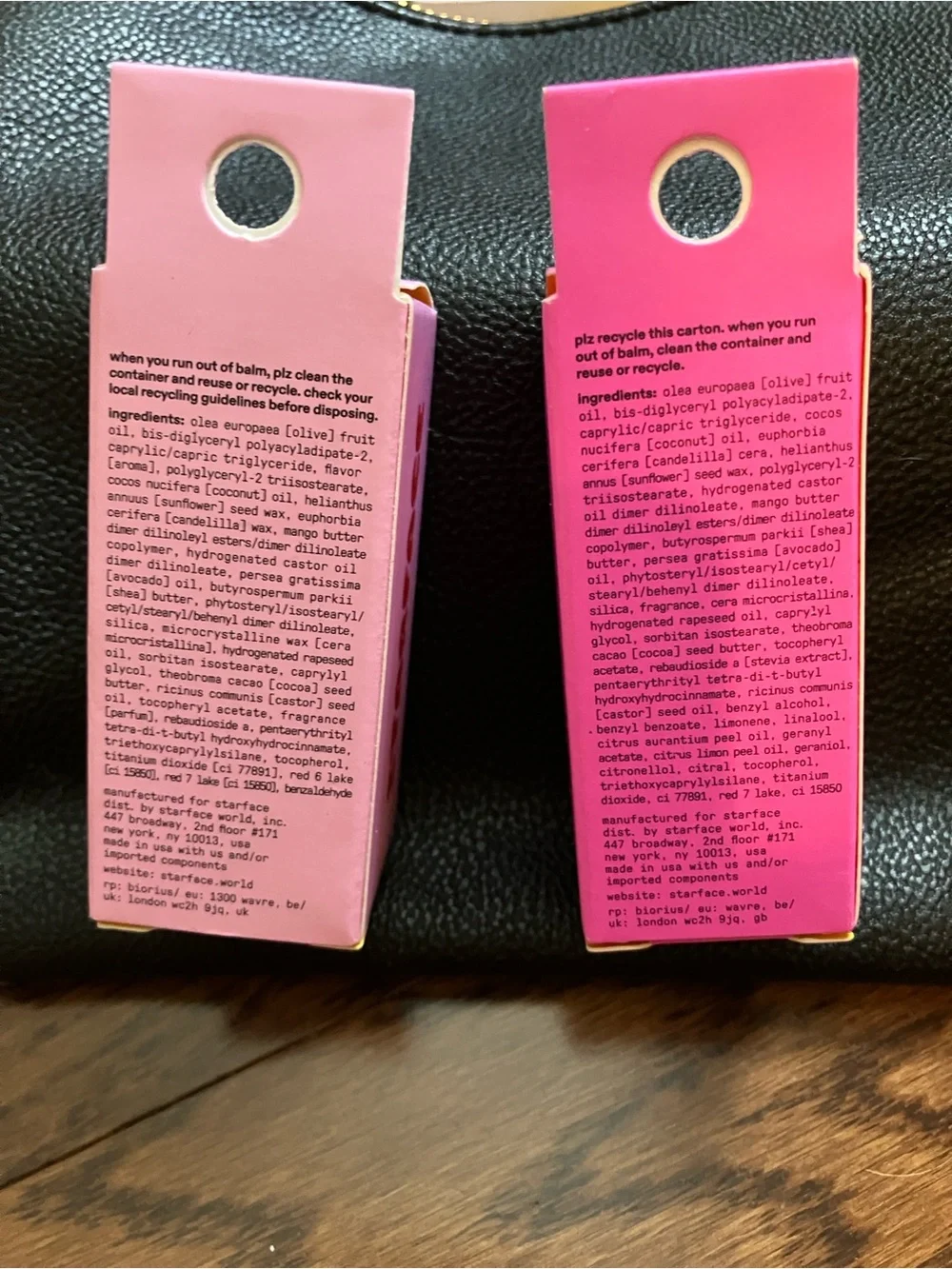 Star Balm Lip Balm Duo — Cherry Charm & Starfruit in Pink W/ free hair pins:):)